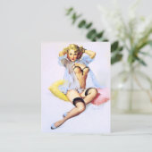 Kussens omhoog briefkaart (Staand voorkant)