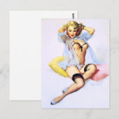 Kussens omhoog briefkaart (Voorkant / Achterkant)