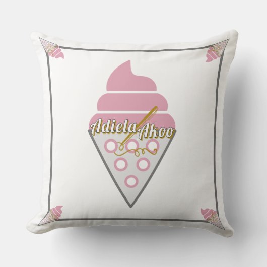 Kussens -Onweerstaanbare Ijsjes door Dichter Adiel (Voorkant)