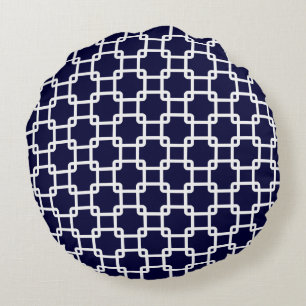 Kussens van de Navy Blue Square Link Round