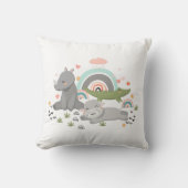 Kussens versierd met een grappige illustratie. (Voorkant)