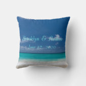 Kussens voor blauwe strandbruiloft (Achterkant)