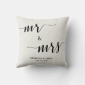 Kussens voor donkerbruine en witte kalligrafie (Achterkant)