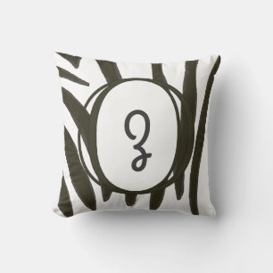 Kussens voor Zebra Print Stripes Monogram