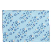 Kussensloop - Blauw en witte belletjes op blauw (Achterkant-Rechts)