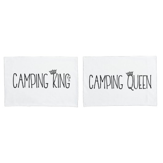 kussensloop "Camping King and Queen" (Voorkant-Set)