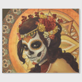 Kussensloop Dia De Los Muertos Cadeaupapier (Vlak)