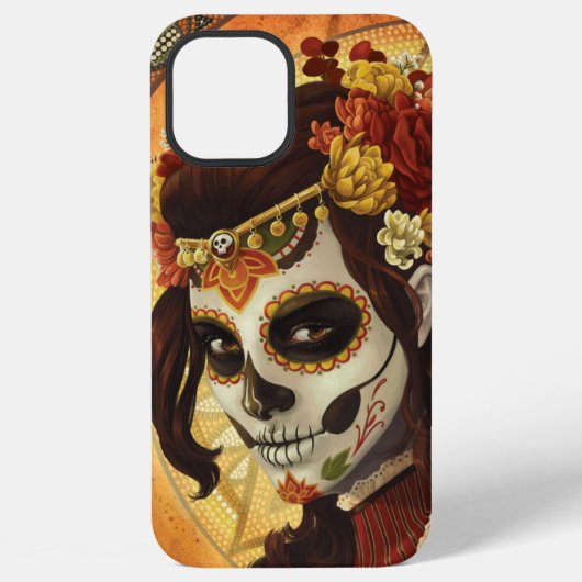 Kussensloop Dia De Los Muertos iPhone Hoesje (Achterkant)