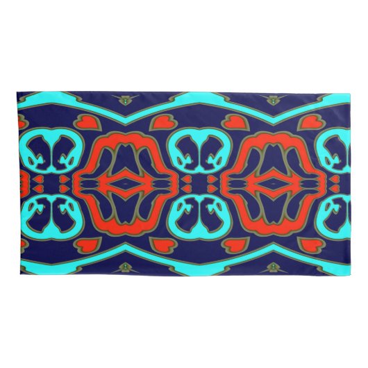 Kussensloop, Een kleurrijke all over print Kussensloop (Achterkant-Rechts)