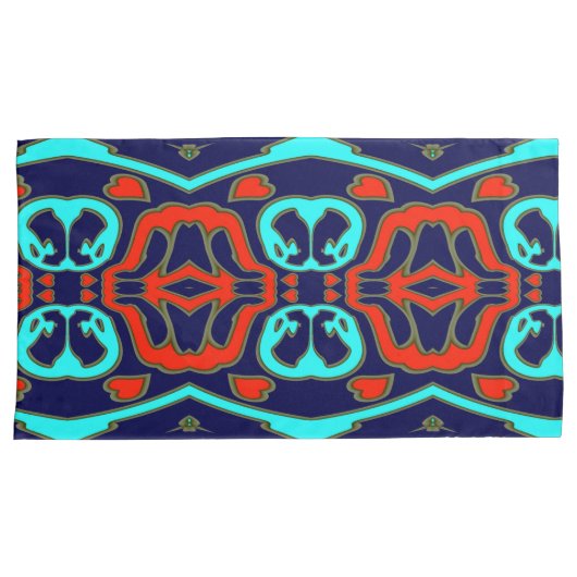 Kussensloop, Een kleurrijke all over print Kussensloop (Voorkant-Rechts)