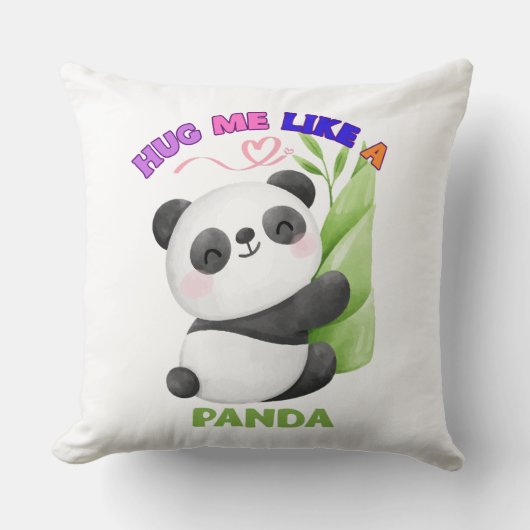 Kussensloop – Knuffel me als een panda 🐼 Kussen (Voorkant)