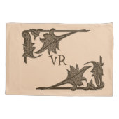 Kussensloop - Leafy Brackets met Initialen (Achterkant-Links)