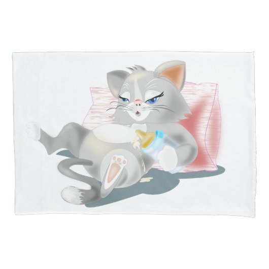 Kussensloop met Baby Kat (Voorkant)