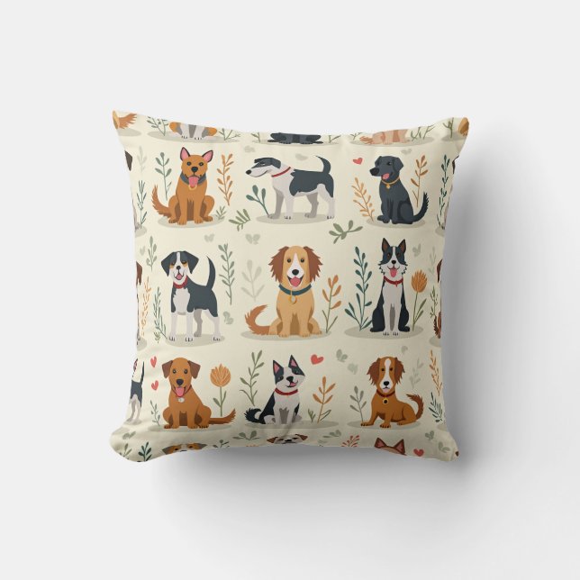 Kussensloop met puppy liefde motief kussen (Voorkant)