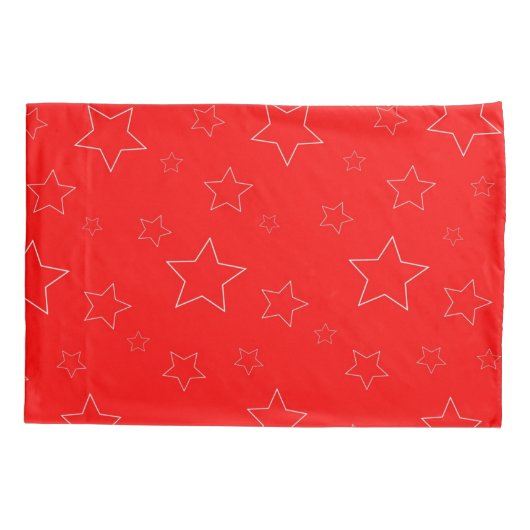 Kussensloop rode sterren (Achterkant)