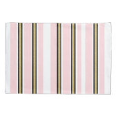 Kussensloop Roze & Witte Goud Zwarte Streep (Achterkant)