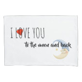 Kussensloop Set-I Love You To The Moon en terug (Voorkant-Links)