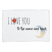 Kussensloop Set-I Love You To The Moon en terug (Voorkant-Rechts)