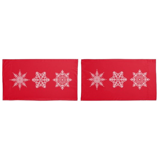 Kussensloop Set King Snowflakes (Voorkant-Set)