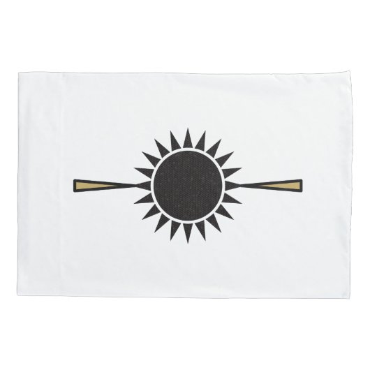  Kussensloop Set met Mozaïek Zwarte Zon (Achterkant-Links)