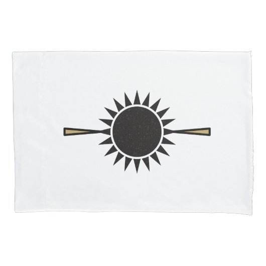 Kussensloop Set met Mozaïek Zwarte Zon (Voorkant-Links)