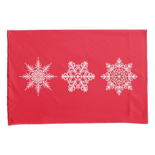 Kussensloop Set-Snowflakes (Voorkant-Rechts)