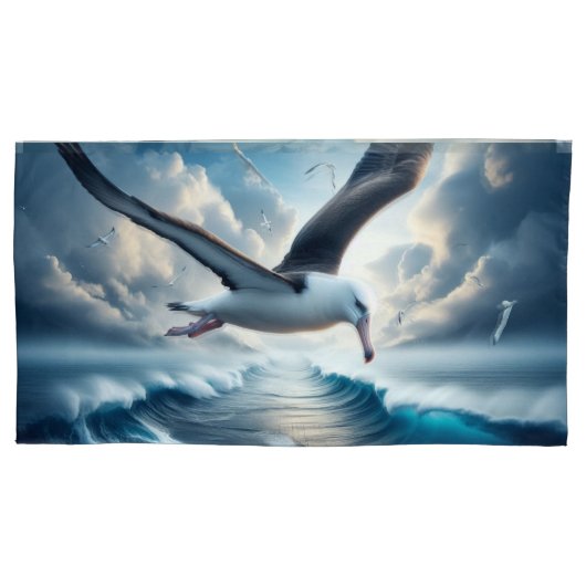 Kussensloop Single King Size Bird Albatross Print (Voorkant)