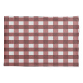 Kussensloop van rode buffelmonogram (Achterkant)