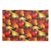 Kussensloop van rode en gele paprika's (Achterkant)