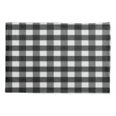 Kussensloop van zwart buffelmonogram (Achterkant)