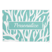 Kussensloop voor blauwe en witte koraalrif, afdruk (Voorkant)