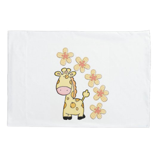 Kussensloop Witte Giraffe Bloem (Achterkant)