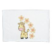 Kussensloop Witte Giraffe Bloem (Voorkant)