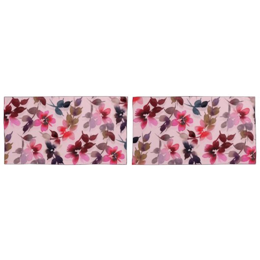 Kussenslopen - Florentijdse afdruk op een roze ach (Voorkant-Set)