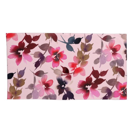 Kussenslopen - Florentijdse afdruk op een roze ach (Achterkant-Rechts)