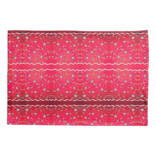 Kussenslopen met grijs en fuchsia roze (Achterkant)