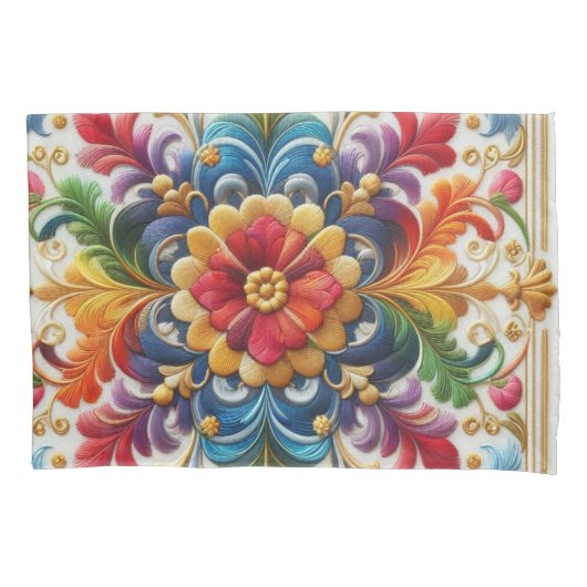 Kussenslopen Regenboogbloemen Floral Design (Voorkant-Links)