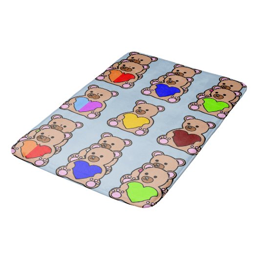 Kussenzacht luxueus geheugenschuim, teddybeer badmat (Gekanteld)
