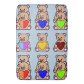 Kussenzacht luxueus geheugenschuim, teddybeer badmat (Voorkant Verticaal)