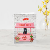 Kusstand Duitse Herdershond Valentijnsdag Kaart (Gele Bloem)