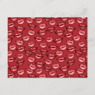 Kussy Lippen Rode Lippenstift Kus                  Briefkaart