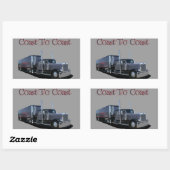 Kust aan de kust rechthoekige sticker (Vel)