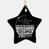 Kust aan de kust van Missouri Eclipse 2017 Keramisch Ornament (Rechts)