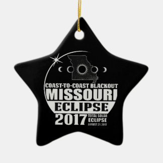 Kust aan de kust van Missouri Eclipse 2017 Keramisch Ornament