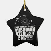 Kust aan de kust van Missouri Eclipse 2017 Keramisch Ornament (Links)
