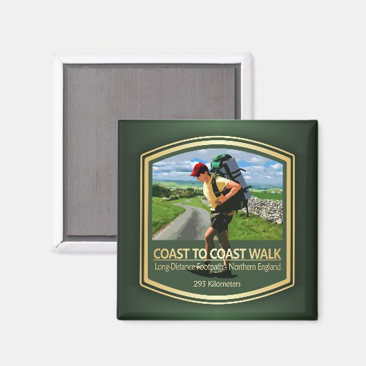 Kust aan de kust van Walk (PF) Magneet (Voorkant / Achterkant)