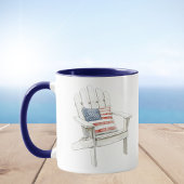 Kust Adirondack Stoel Amerikaanse Patriottische Mok