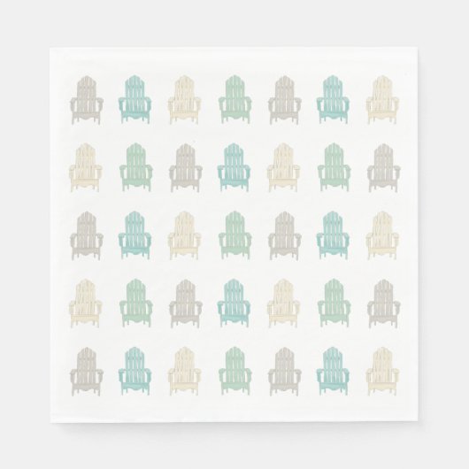 Kust Adirondack stoelen Meerhuis Strandhuis Servet (Voorkant)