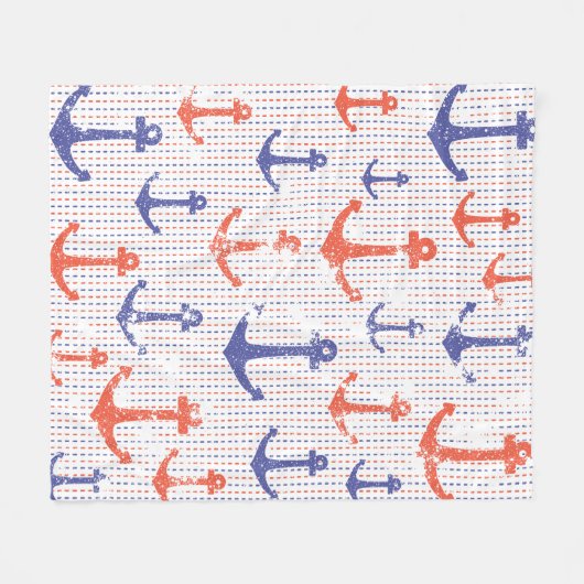 Kust-Americana-ankers Fleece Deken (Voorkant (Horizontaal))