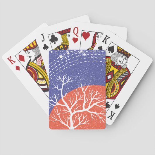 Kust-Amerikaans Koraal Pokerkaarten (Achterkant)